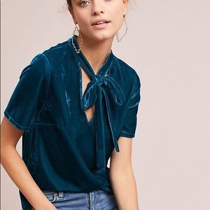 Anthropologie | Sunday In Brooklyn Velvet Top